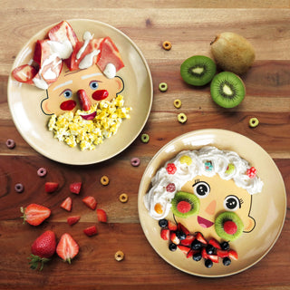 Make A Face - Rice Husk Kids Plates - Set of 3