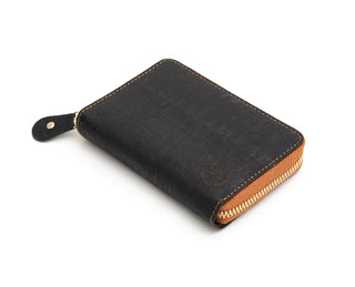 Kuma - Cork Zippered Wallet - Black