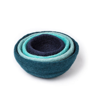 Set of 4 Nesting Bowls - Blue - Abbott