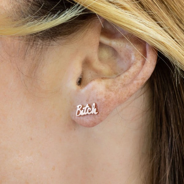 The 'Bitch'  Stud Earring Set -bstrd