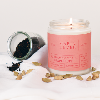 Cabin Fever — CARDAMOM TEA & GRAPEFRUIT Coconut Soy Wax Candle