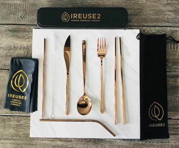 IREUSE2–Cool Copper Cutlery Set