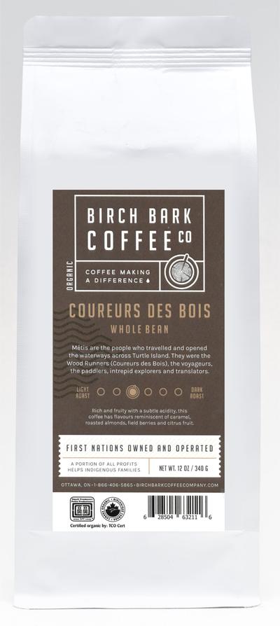Birch Bark Coffee Co — Organic Wholebean Coffee — Coureurs Des Bois Medium Roast (340g)