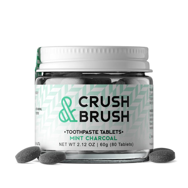 Nelson Naturals — Crush & Brush Mint Charcoal (80 tablets)