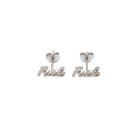 Buy silver The &#39;FUCK&#39;  Stud Earring Set -bstrd