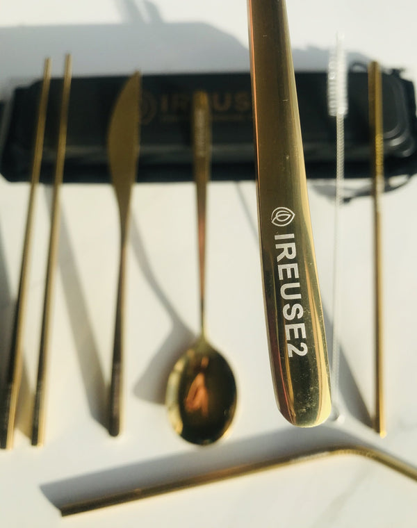 IREUSE2–Gorgeous Gold Cutlery Set