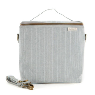 Buy heather-grey-pinstripe SoYoung Lunch Pouch - Linen