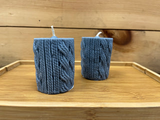 Cable Knit Sweater Pillars - Set of 2 - LWL