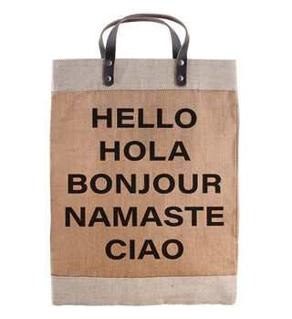 Hello Hola Bonjour... Market Tote