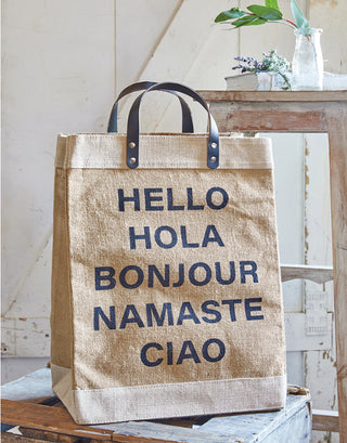 Hello Hola Bonjour... Market Tote