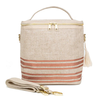 Buy rose-gold-horizontal-stripe SoYoung Lunch Pouch - Linen