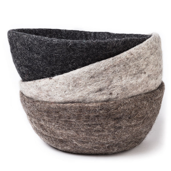 Abbot - Large Felt Bowl - Oat
