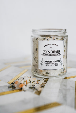 Zoe's Corner - Bath Salts -Lavender Flowers