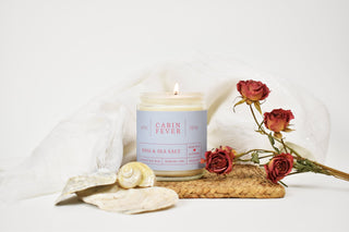 Cabin Fever - ROSE & SEA SALT Coconut Soy Wax Candle