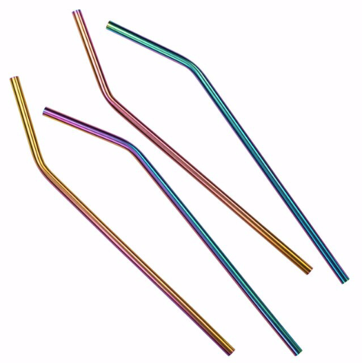 Stainless Steel Rainbow Bent Straw