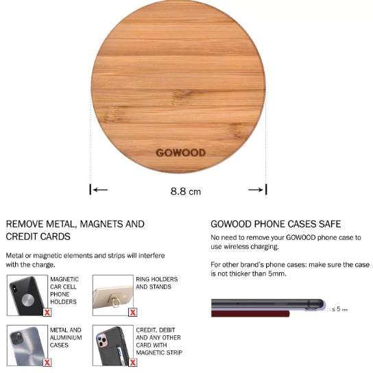 Go Wood - Fast Wood Wireless Charger
