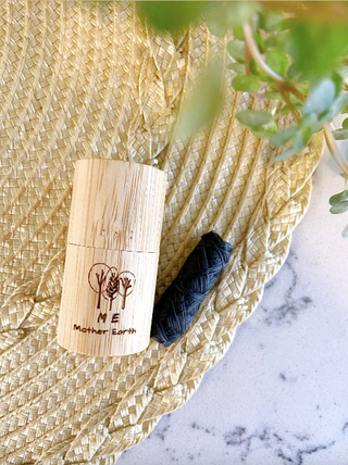 Vegan Biodegradable Dental Floss in Bamboo Container - ME Mother Earth