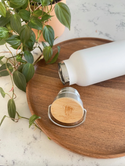 Stainless Steel Water Bottle with Bamboo Lid - ME Mother Earth