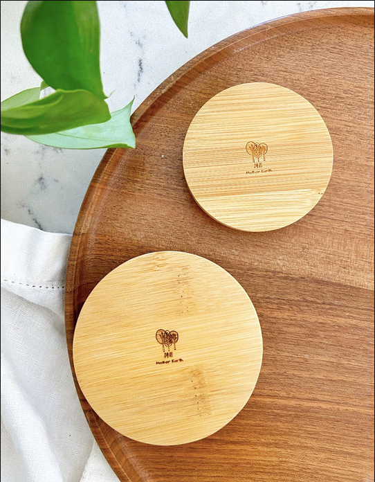 Mason Jar Lids - Solid Bamboo - ME Mother Earth