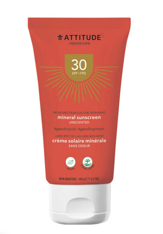 Mineral Sunscreen SPF 30 - Unscented 150g - Attitude