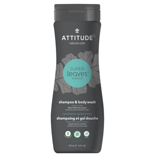 Attitude - Super Leaves Science - Shampoo & Body Wash - Scalpcare - Black Willow & Aspen