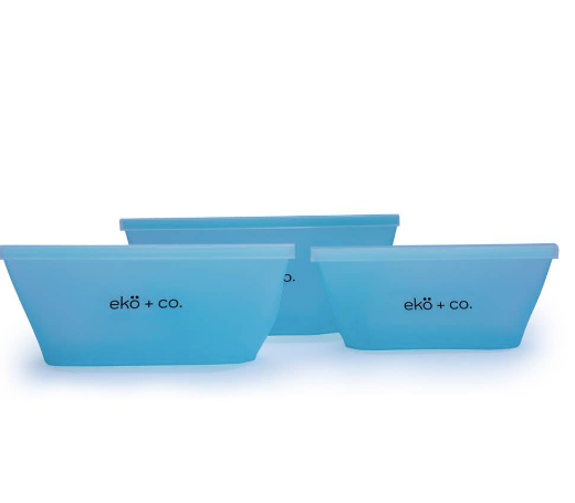 Reusable Silicone Freezer Bag / Food Containers (3pcs) - Ekö + co