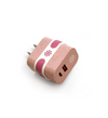 Tech Candy - Double Play Eco Wall Power Adaptor - PINK