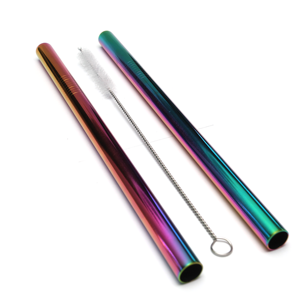 Stainless Steel Rainbow Smoothie Straw 10 inch