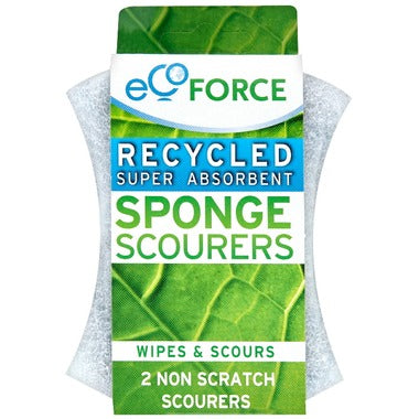 EcoForce — Recycled Super Absorbent Sponge Scourers (2-Pack)