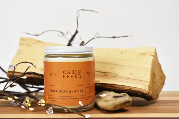Cabin Fever - TOBACCO CARAMEL Coconut Soy Wax Candle
