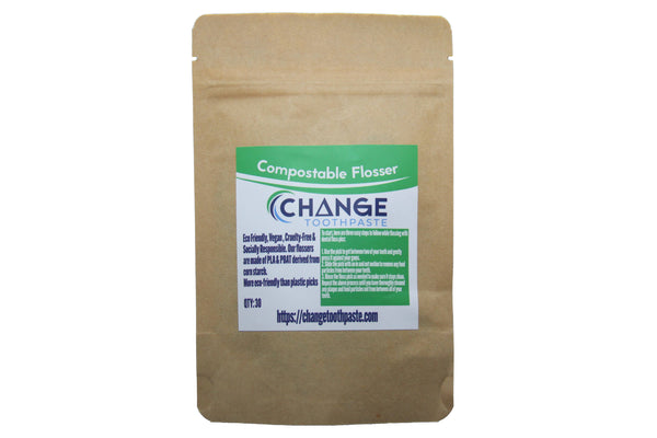 CHANGE Toothpaste - Compostable Flossers (pk of 30)