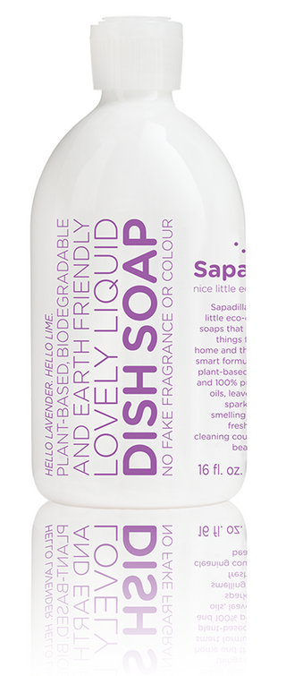 Sapadilla Dish Soap, Sweet Lavender + Lime, 473ml
