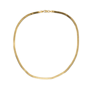 Gold Herringbone Necklace - 18k Gold Vermeil - bstrd