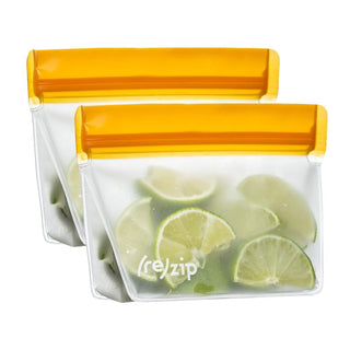 Buy orange-stand-up-1-cup-2pk (re)zip by Blue Avocado — Stand-Up Leakproof Reusable Storage Bag (2-pack)