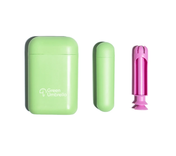Green Umbrella Reusable Applicator System with Eco Tampons