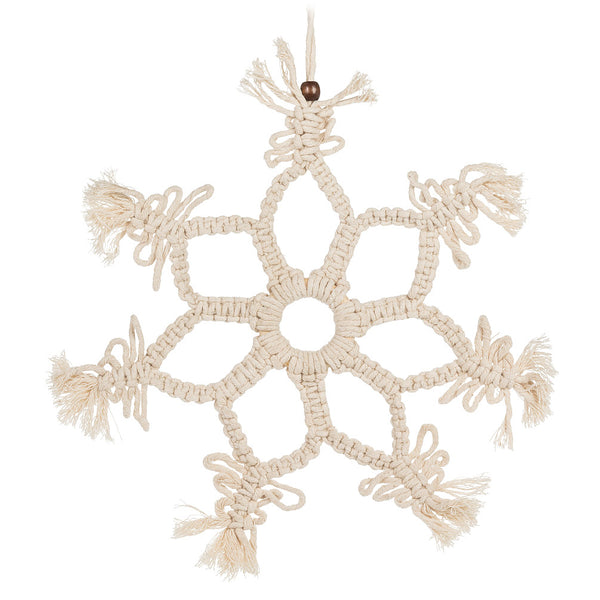 Large Macrame Snowflake Ornament - Abbott