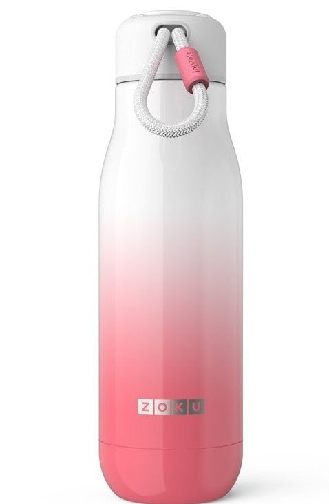 Zoku - Pink Ombre Stainless Steel Water Bottle - 18oz